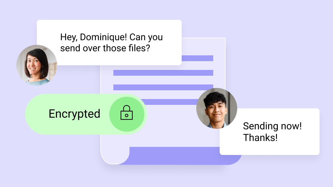 Secure Sharing & Collaboration Illustration
